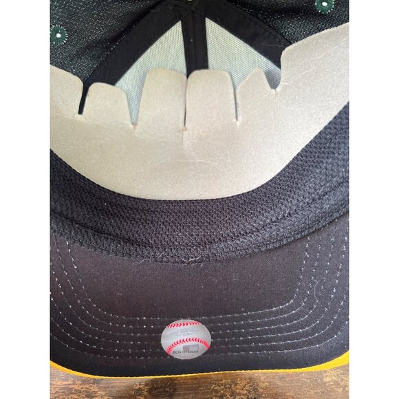 Vintage Oakland As Green & Yellow Adjustable Baseball Cap By OC Sports W3 - Picture 4 of 5